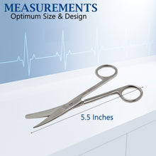 Load image into Gallery viewer, Lab Dissecting Scissors, Sharp/Blunt, 5.5", Curved, Stainless Steel
