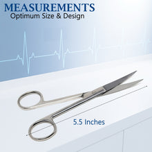 Load image into Gallery viewer, Lab Dissecting Scissors, Sharp/Sharp, 5.5", Curved, Stainless Steel
