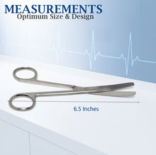 Load image into Gallery viewer, Lab Dissecting Scissors, Blunt/Blunt. 6.5", Curved, Stainless Steel
