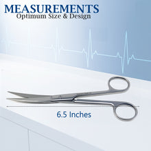 Load image into Gallery viewer, Lab Dissecting Scissors, Sharp/Sharp, 6.5", Curved, Stainless Steel
