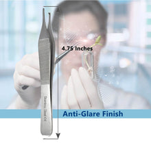 Load image into Gallery viewer, Adson Toothed Kocher Tissue Dissecting Forceps, 1x2 Teeth, 4.75", Stainless Steel
