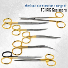 Load image into Gallery viewer, TC Dissecting Iris Sharp Fine Point Scissors, 4.5", Straight
