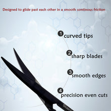 Load image into Gallery viewer, Micro Dissecting IRIS Lab Scissors Sharp Fine Points 4.5" Curved Stainless Steel Shears, Black
