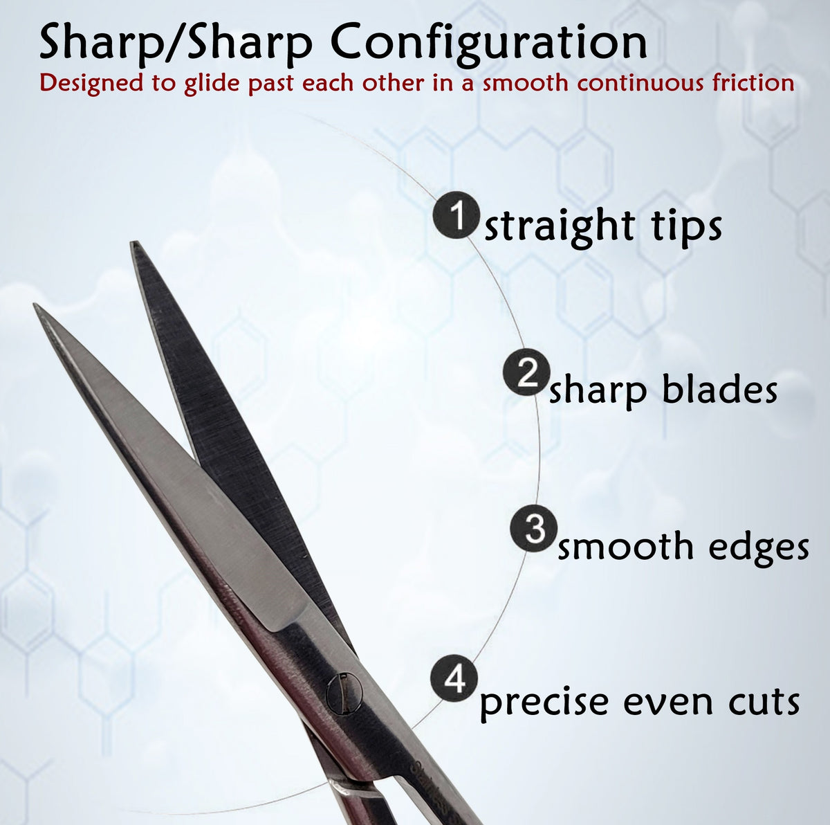 Lab Dissecting Scissors, Sharp/Sharp, 5.5