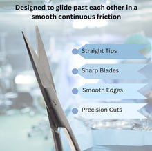 Load image into Gallery viewer, Gold Handle Dissecting Iris Sharp Fine Point Scissors 4.5", Straight
