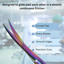 Load image into Gallery viewer, Micro Dissecting IRIS Lab Scissors 4.5" Curved Stainless Steel Shears, Multi
