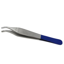 Load image into Gallery viewer, Adson Brown Dissecting Forceps Stainless Steel Curved 9x9 Teeth 4.75" Colored Band Tweezers

