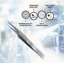 Load image into Gallery viewer, Lab Forceps Eagle Beak Needle Point Tip 4.75" Tweezers, Stainless Steel
