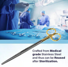 Load image into Gallery viewer, Metzenbaum Lab Dissecting Scissors, 7", Straight Blades, Stainless Steel, Gold Handle
