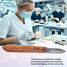 Load image into Gallery viewer, Wooden handle Plaster Alignate Knife #6R, Stainless Steel

