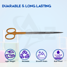 Load image into Gallery viewer, Micro Dissecting IRIS Lab Scissors Sharp Fine Points 7" Straight Stainless Steel Shears, Color Handle
