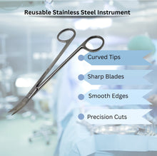 Load image into Gallery viewer, Micro Dissecting IRIS Lab Scissors Curved Blades 6" Stainless Steel Shears
