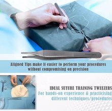 Load image into Gallery viewer, Adson Brown Forceps 9x9 Teeth, 4.75" Straight Tweezers, Stainless Steel
