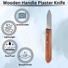 Load image into Gallery viewer, Wooden handle Plaster Alignate Knife #6R, Stainless Steel
