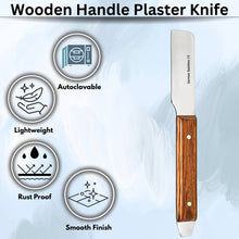 Load image into Gallery viewer, Wooden handle Plaster Alignate Knife #5R, Stainless Steel
