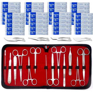 53 Pcs Minor Surgery Kit for Biology Training Instructors & Student Interns With Carrying Case