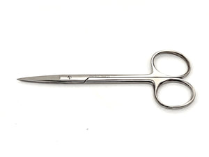 Gold Handle Dissecting Iris Sharp Fine Point Scissors 4.5", Straight