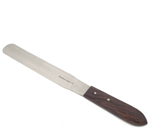 Stainless Steel Lab Spatula with Wooden Handle, 5" Blade, 0.88" Blade Width, 9.08" Total Length