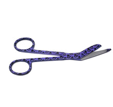 Load image into Gallery viewer, Stainless Steel 5.5&quot; Bandage Lister Scissors for Nurses &amp; Students Gift, Purple Black Paws
