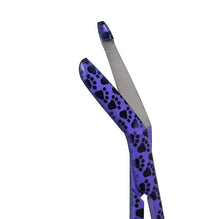 Load image into Gallery viewer, Stainless Steel 5.5&quot; Bandage Lister Scissors for Nurses &amp; Students Gift, Purple Black Paws

