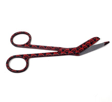 Load image into Gallery viewer, Stainless Steel 5.5&quot; Bandage Lister Scissors for Nurses &amp; Students Gift, Red Black Paws
