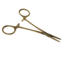Load image into Gallery viewer, Mosquito Hemostat Forceps 5&quot; Straight, Stainless Steel, Full Gold
