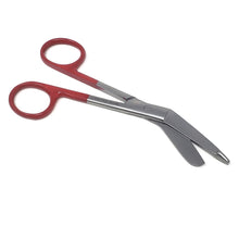 Load image into Gallery viewer, Stainless Steel 5.5&quot; Bandage Lister Scissors for Nurses &amp; Students Gift, Red Handle
