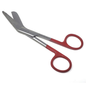 Stainless Steel 5.5" Bandage Lister Scissors for Nurses & Students Gift, Red Handle