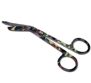 Camouflage Full Pattern Color Lister Bandage Scissors 5.5" ( 14cm), Stainless Steel