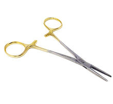 Load image into Gallery viewer, Gold Handle Mosquito Hemostat Forceps 5.5&quot; Straight, Premium
