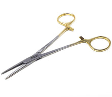 Load image into Gallery viewer, Gold Handle Mosquito Hemostat Forceps 5.5&quot; Straight, Premium
