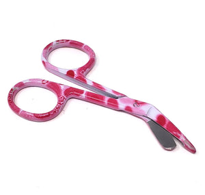 Stainless Steel 3.5" Bandage Lister Scissors for Nurses & Students Gift, Pink Hearts