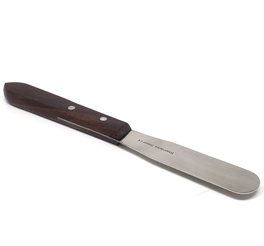 Stainless Steel Lab Spatula with Wooden Handle, 3