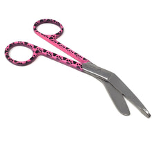 Load image into Gallery viewer, Stainless Steel 5.5&quot; Bandage Lister Scissors for Nurses &amp; Students Gift, Pink Black Paws Handle
