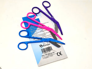 Set of 3 Lister Bandage Scissors 5.5" Assorted Pattern Shears Ideal Gift For Nurses Doctors Firefighters Made Of premium Quality Stainless Steel