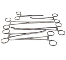 Load image into Gallery viewer, Ultimate Hemostat 6 Pc Set Stainless Steel Locking Forceps Straight and Curved ( 6&quot; + 8&quot; +10&quot;)

