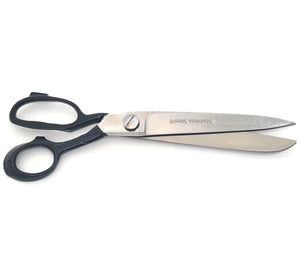 10" Heavy Duty Stainless Steel Tailor Scissors For Leather Upholstery Fabric Black Handle