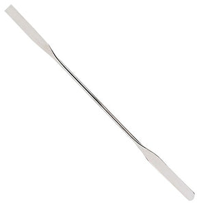 Stainless Steel Double Ended Micro Lab Spatula Sampler, Square & Round End, 7" Length