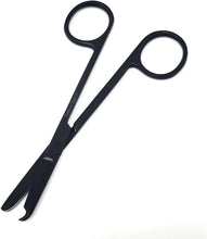 Load image into Gallery viewer, Tactical Premium Suture Stitch Scissors 4.5&quot;, All Black
