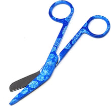 Load image into Gallery viewer, Stainless Steel 5.5&quot; Bandage Lister Scissors for Nurses &amp; Students Gift, Blue Rose
