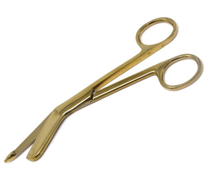 Stainless Steel 5.5" Bandage Lister Scissors for Nurses & Students Gift, Full Gold