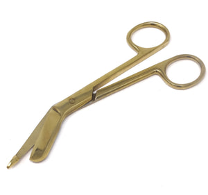 Stainless Steel 4.5" Bandage Lister Scissors for Nurses & Students Gift, Full Gold