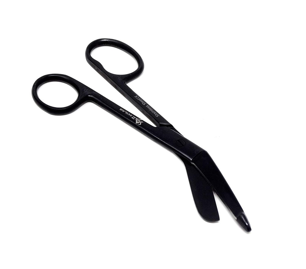 All Black One Large Ring Lister Bandage Scissors 5.5
