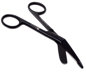 Full Black Lister Bandage Scissors 4.5" (11.4cm), Stainless Steel