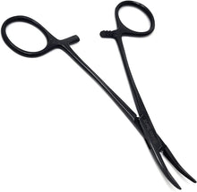 Load image into Gallery viewer, Tactical Hemostat Forceps 5&quot; (12.7cm) Curved with full Serrated Jaws

