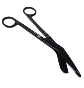 Full Black Lister Bandage Scissors 7.25" (18.4cm), Stainless Steel