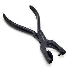 Load image into Gallery viewer, Leather Hole Punch Pliers with Multi-size Rotating Wheel Puncher for Belts, Watch Straps, Purses, 6.5&quot; Long, Black
