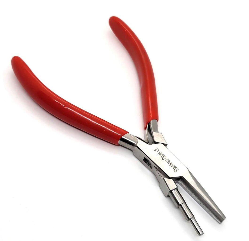 3 Step Concave Jaw Wire Wrapping Bail Making Coiling Pliers 5.5