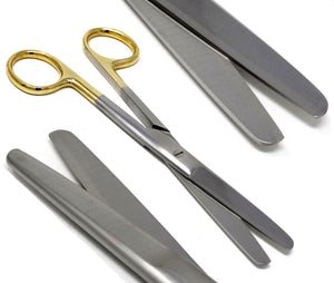 TC Dissecting Scissors, Blunt/Blunt. 6.5", Straight, Stainless Steel
