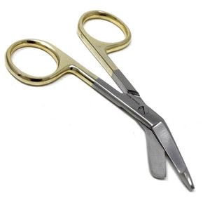 Supercut Lister Bandage Scissors 3.5",One Serrated Blade Gold Handle